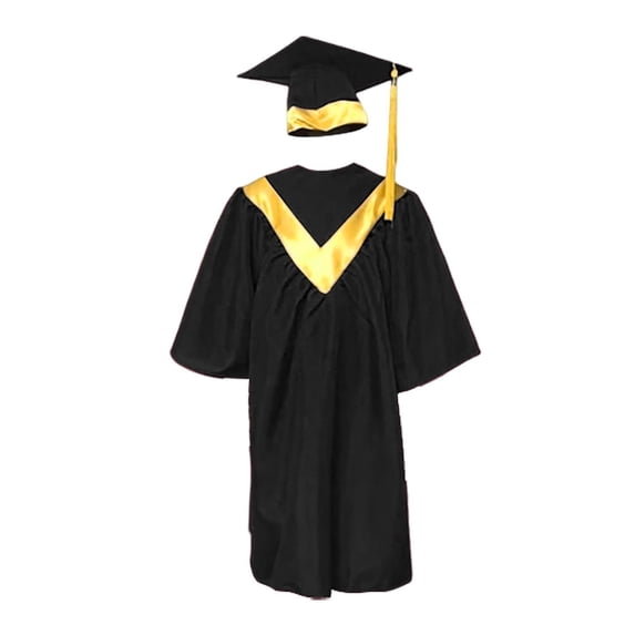 Preschool Kindergarten Graduation Cap and Gown Set with Tassel Charm Sets Children's Black Graduation Cap and Gown Set Performance Outfits 5-12 Years