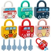 Preschool Learning Activities Lock and Key Toy, Montessori Counting and Matching Toy Fine Motor Skills Educational Gift for Ages 3 and Up Kids