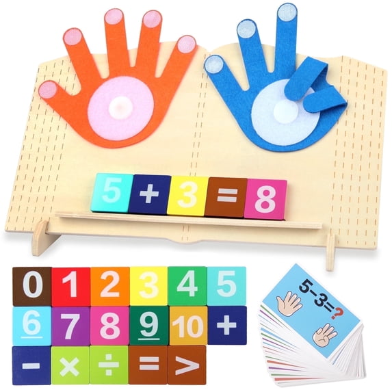 UUGEE Montessori Learning Math Toys for 2 3 4 Years Old Boys, Preschool Educational Manipulatives Number Counting Blocks for Kids, Christmas Birthday Gifts Toys for Toddlers 18 Months Girls