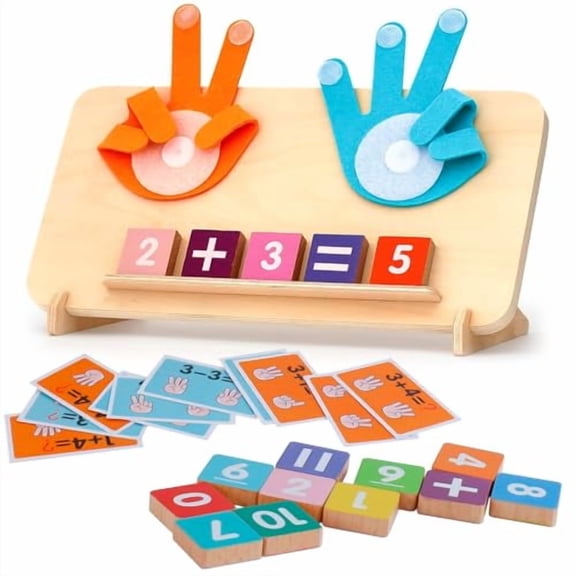 Preschool Learning Toys for Toddlers 3+ Years,Educational Number Counting Blocks for Kids,Homeschool Supplies for Math Manipulates,Finger Counting Math Toy,Montessori Toys for Kids Age 3+