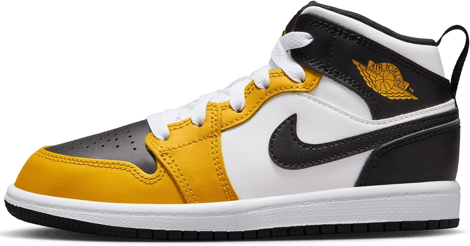 yellow and black jordans preschool