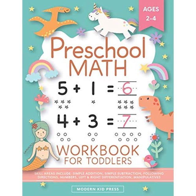 Math Learning Gifts Pre-Owned Preschool Math Workbook for Toddlers Ages 2-4: Beginner Math ...