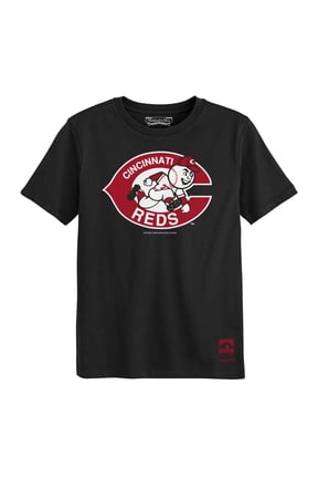 Preschool Mitchell & Ness  Black Cincinnati Reds Retro Logo T-Shirt