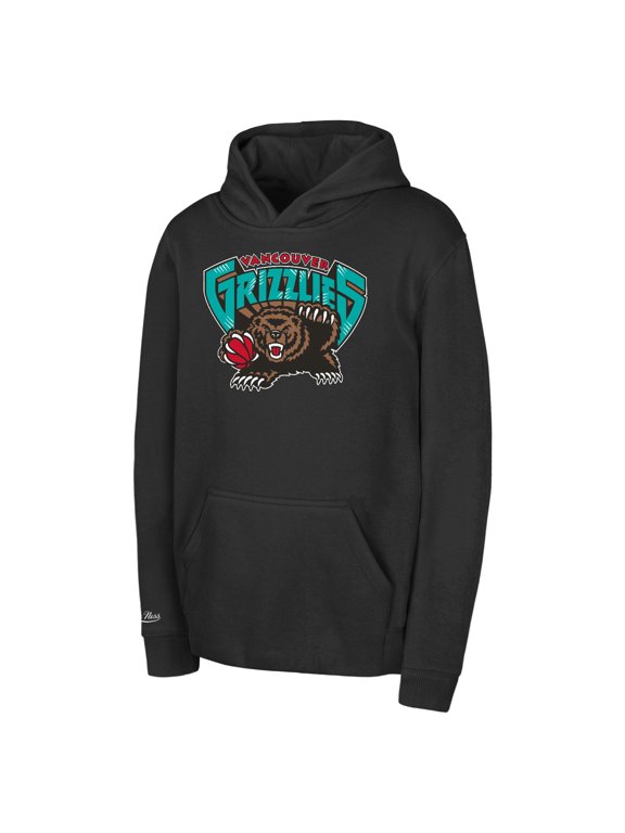 Preschool Mitchell & Ness Black Vancouver Grizzlies Hardwood Classics Retro Logo Pullover Hoodie