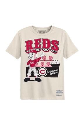 Preschool Mitchell & Ness  Cream Cincinnati Reds Step Back Up T-Shirt