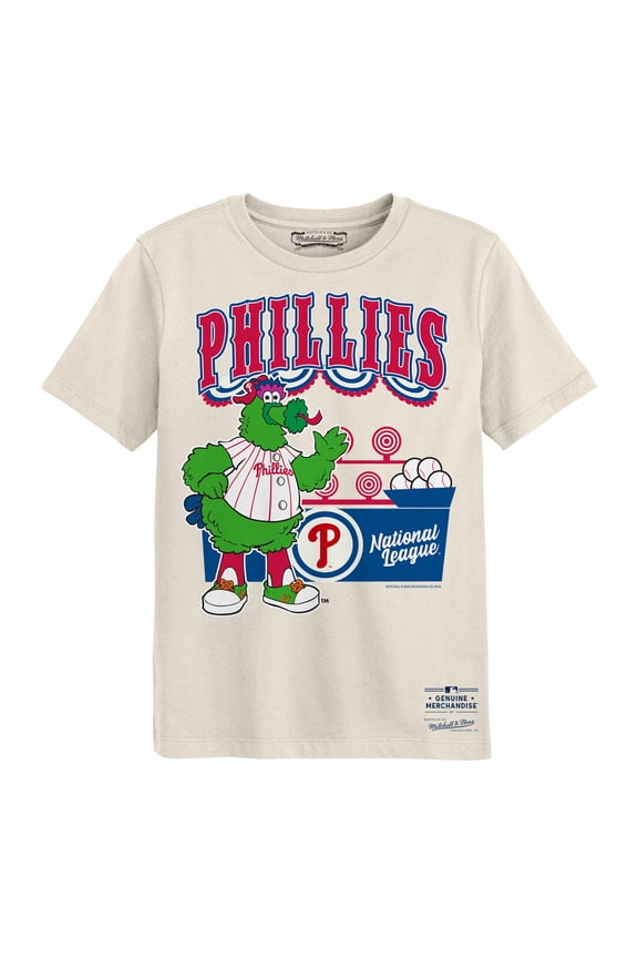 Preschool Mitchell & Ness  Cream Philadelphia Phillies Step Back Up T-Shirt