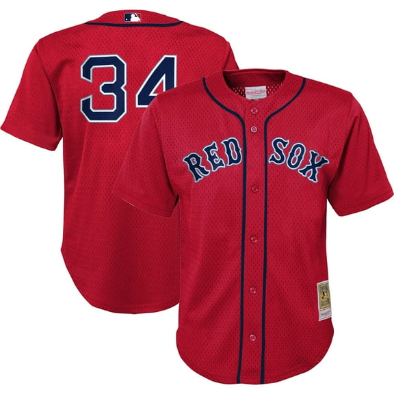 Preschool Mitchell & Ness David Ortiz Red Boston Red Sox Cooperstown Collection-Mesh Batting Practice Jersey