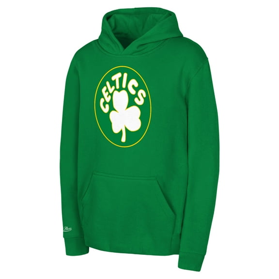 Preschool Mitchell & Ness Kelly Green Boston Celtics Retro Logo Pullover Hoodie