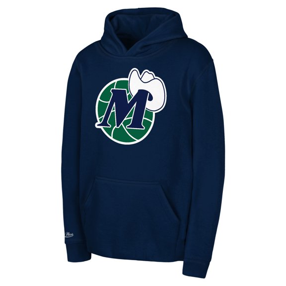 Preschool Mitchell & Ness Navy Dallas Mavericks Retro Logo Pullover Hoodie