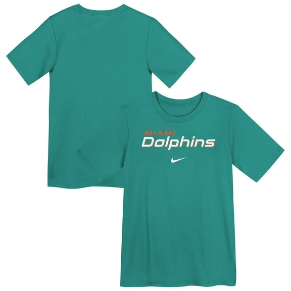 Preschool Nike Aqua Miami Dolphins Wordmark T-Shirt