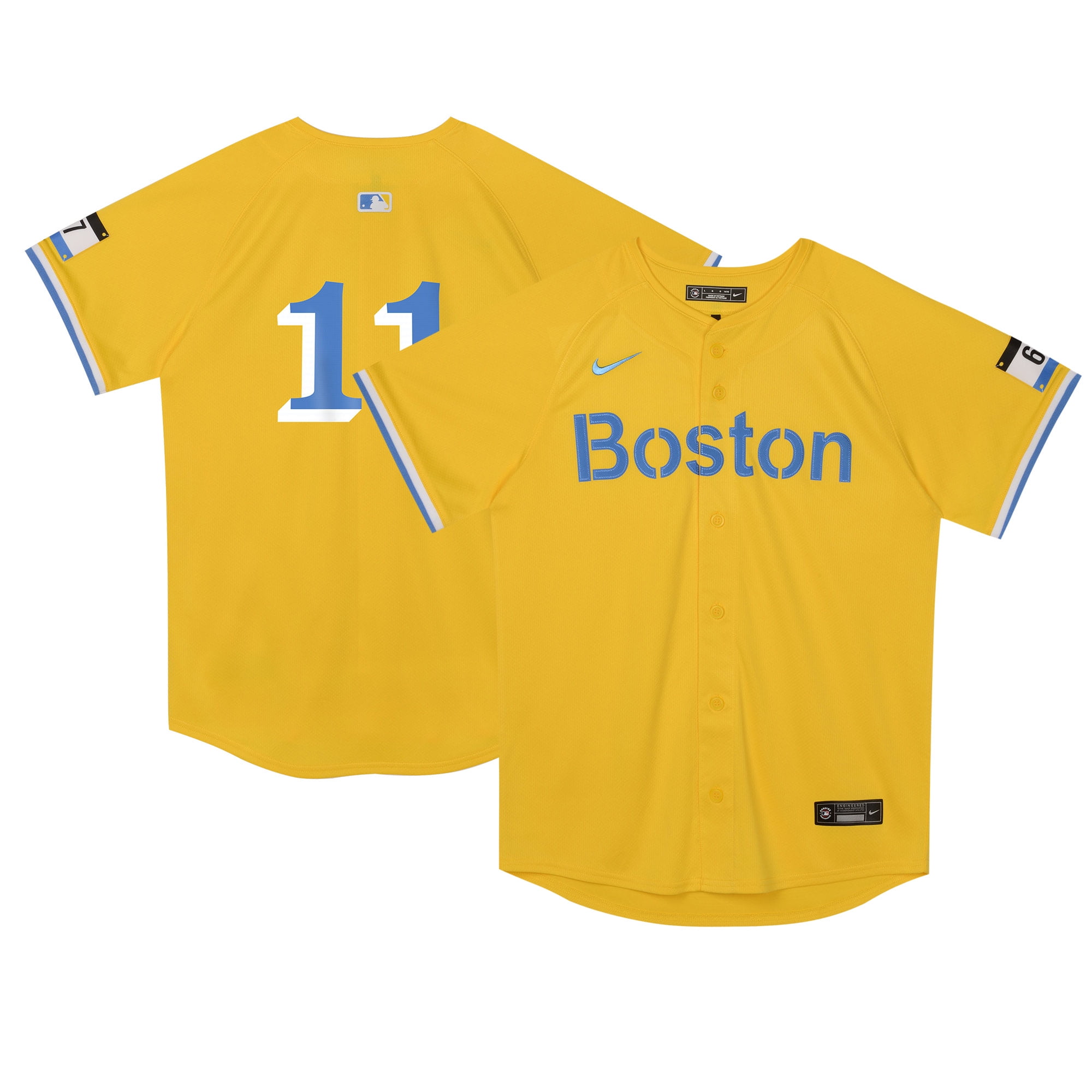 red sox and yellow uniforms