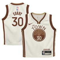 Preschool Nike Stephen Curry Tan Golden State Warriors 2025/26 City Edition Swingman Jersey