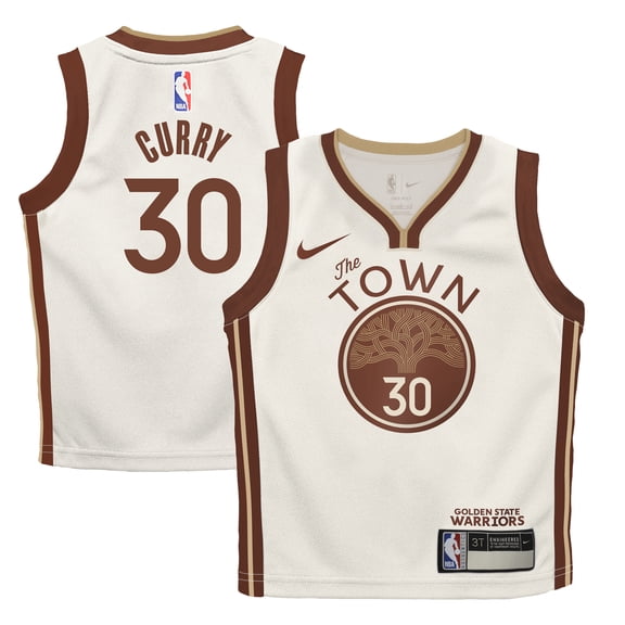 Preschool Nike Stephen Curry Tan Golden State Warriors 2025/26 City Edition Swingman Jersey