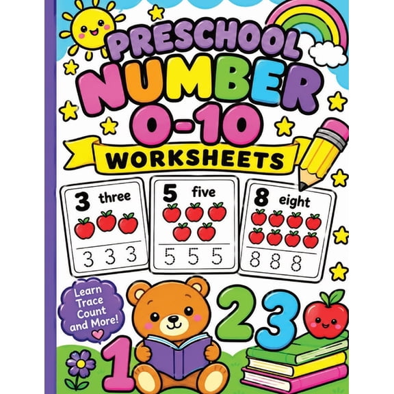Preschool Numbers 0-10: Fun Number Tracing, Counting & Recognition Activities for Preschoolers, (Paperback)