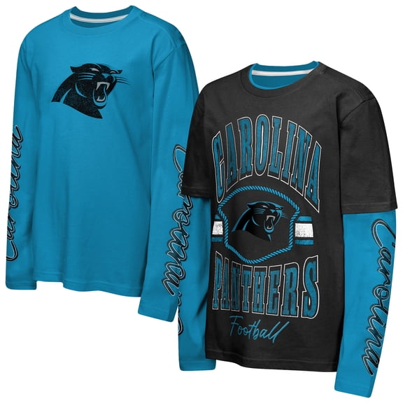 Preschool Outerstuff Black/Blue Carolina Panthers Motion Combo Set