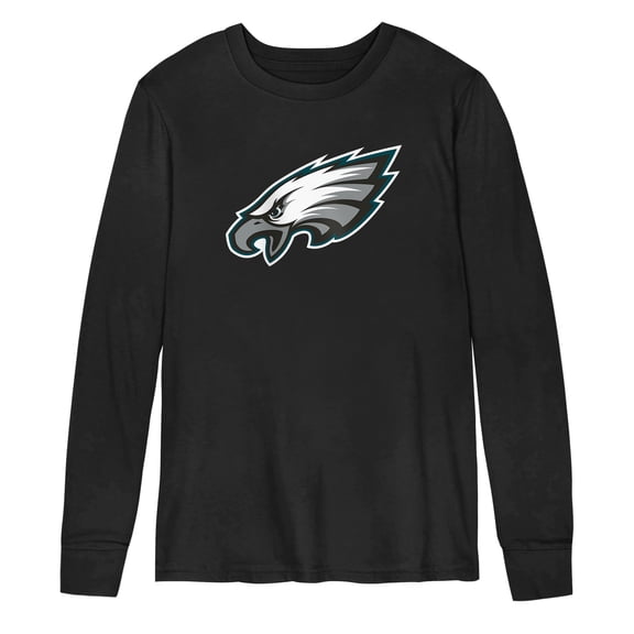 Preschool Outerstuff Black Philadelphia Eagles Primary Logo Long Sleeve T-Shirt