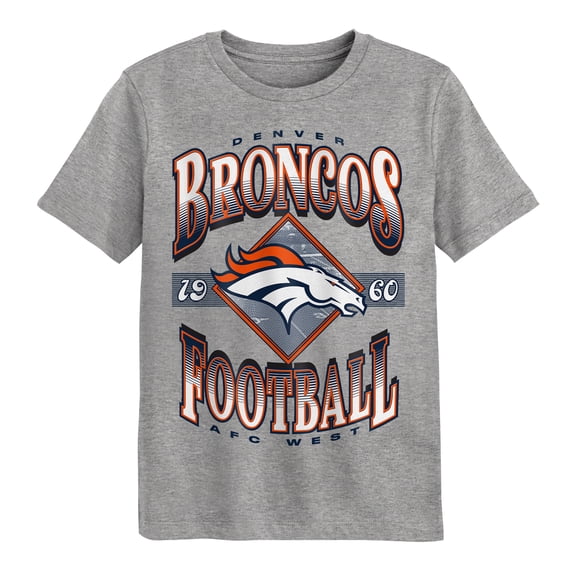 Preschool Outerstuff Dark Heather Gray Denver Broncos Of Days Past T-Shirt