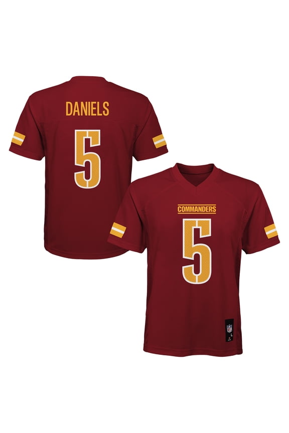 Preschool Outerstuff Jayden Daniels Burgundy Washington Commanders Replica Player Jersey