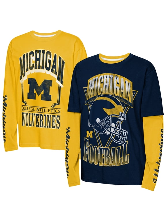Preschool Outerstuff Navy/Yellow Michigan Wolverines The Mix 2.0 3-in-1 Combo T-Shirt