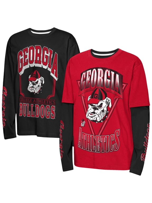 Preschool Outerstuff Red/Black Georgia Bulldogs The Mix 2.0 3-in-1 Combo T-Shirt