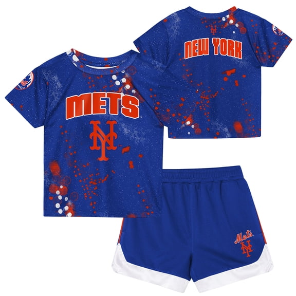 Preschool Outerstuff Royal New York Mets Pinch Hitter Infielder T-Shirt & Shorts Set