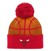 Preschool Red Chicago Bulls Basketball Head Cuffed Knit Hat with Pom