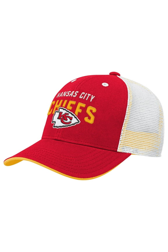 Youth Red Kansas City Chiefs Core Lockup Trucker Adjustable Hat