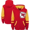 thumbnail image 1 of Preschool Red Kansas City Chiefs Stadium Color Block Full-Zip Hoodie, 1 of 3