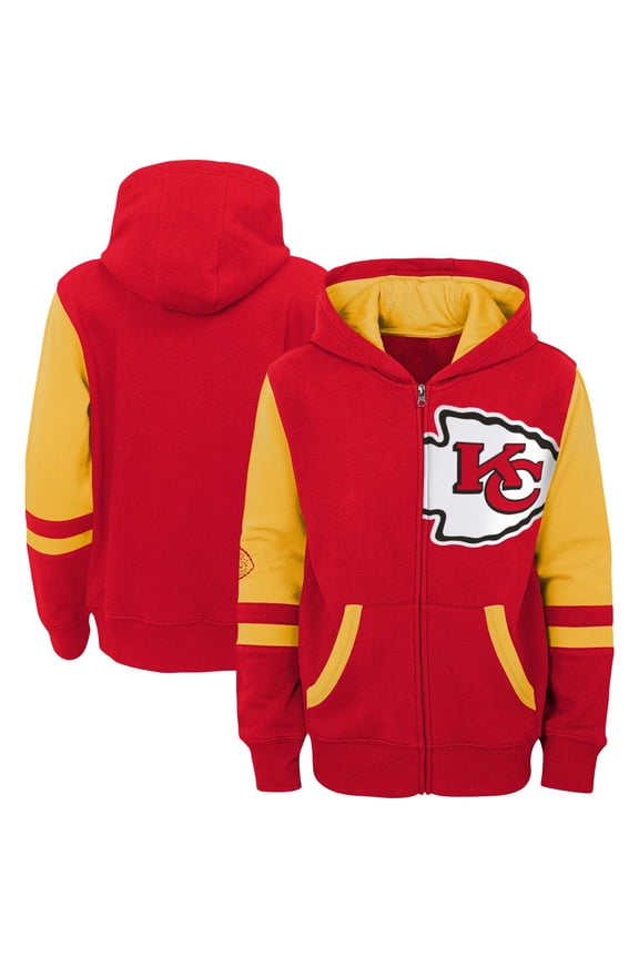 Preschool Red Kansas City Chiefs Stadium Color Block Full-Zip Hoodie