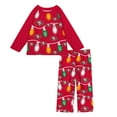 thumbnail image 1 of Preschool San Francisco 49ers Two-Piece Garland Holiday Long Sleeve Pajama Set, 1 of 3