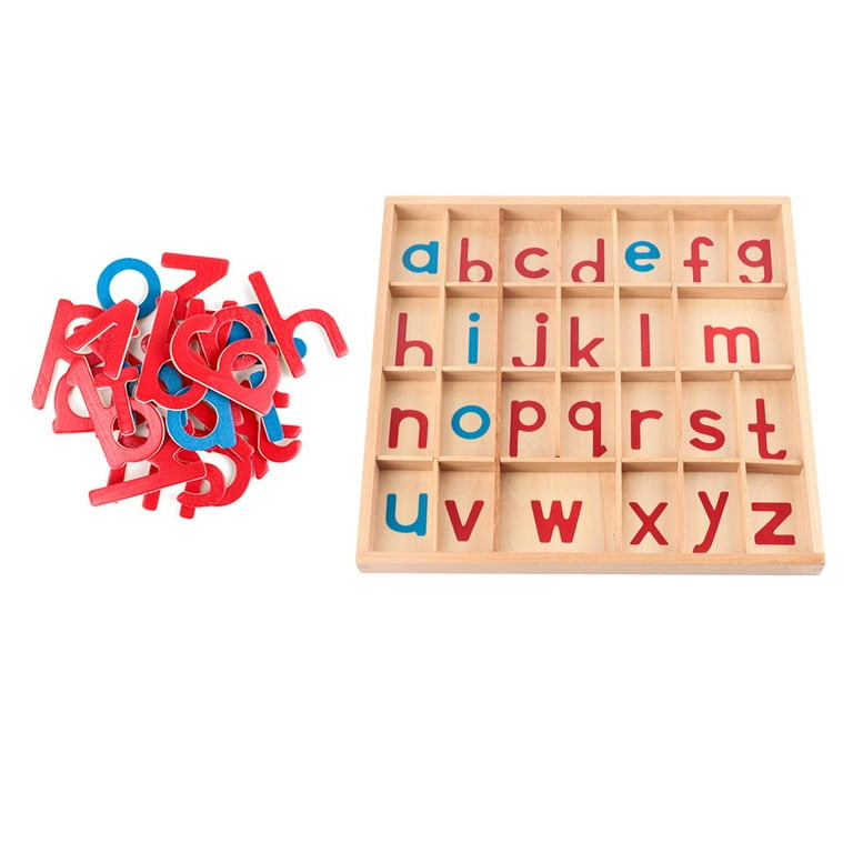 Montessori Letters Movable Wood Alphabet with Box and Large Mat Small  Wooden
