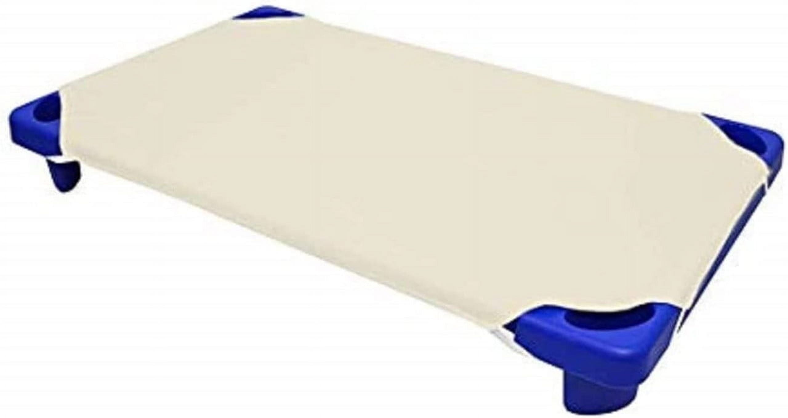 Preschool Toddler Cot Sheets, Daycare/Toddler Fitted Sheets, Pack of 18 Piece Cot Beds/Children Naptime Corner Elastic Loops Cot Sheet- 400TC with 100% Pure Cotton- Ivory Solid, (23" W X 47" L)