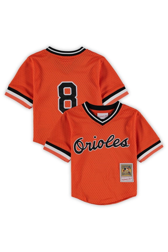 Preschool & Toddler Mitchell & Ness Cal Ripken Jr. Orange Baltimore Orioles Cooperstown Collection Mesh Batting Practice
