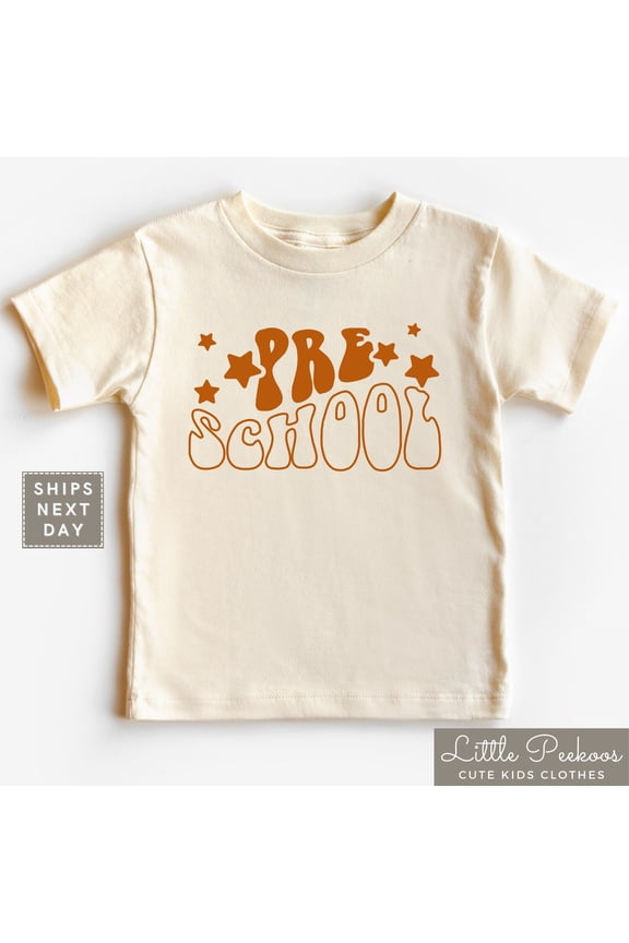 Preschool Toddler Shirt - Cute First Day Of Preschool Tee - Retro Back To School Kids T-Shirt - Preschool Shirt TODDLER SHORT SLEEVE TEE BELLA CANVAS 3001T
