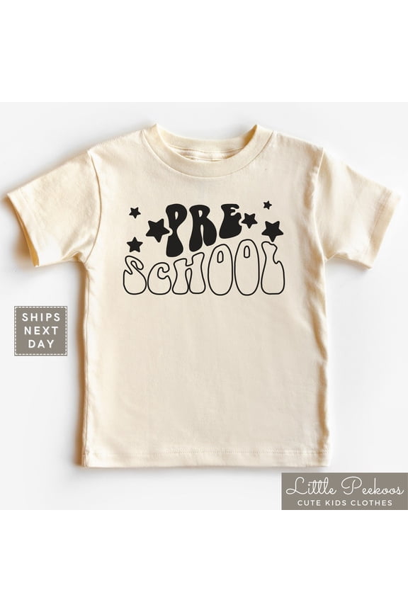 Preschool Toddler Shirt - Cute First Day Of Preschool Tee - Retro Back To School Kids T-Shirt - Preschool Toddler Shirt TODDLER SHORT SLEEVE TEE BELLA CANVAS 3001T
