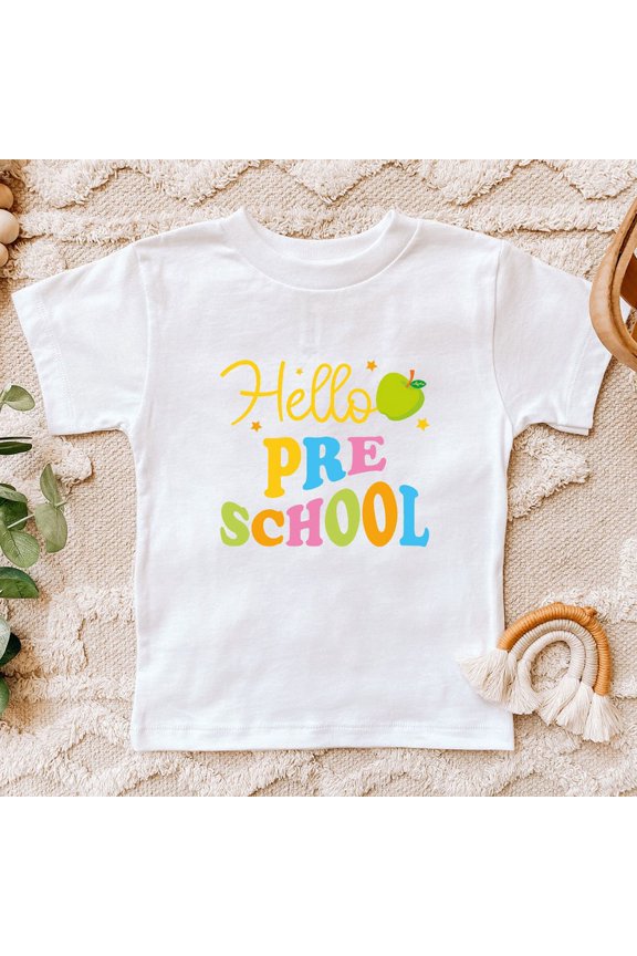 Preschool Toddler Shirt, First Day Of Preschool, Hello Preschool Toddler Shirt, 1St Day Of Preschool, Back To School Youth, Pre K Toddler, New Born, Baby Shower Gift, New Parents Gift