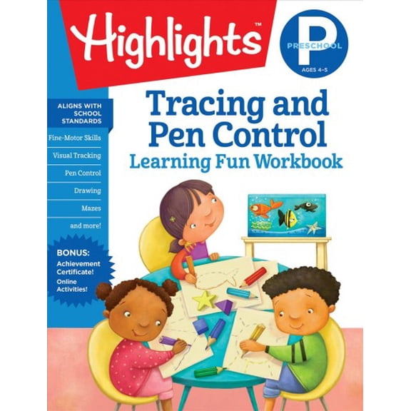 Pre-Owned Preschool Tracing and Pen Control: Highlights Hidden Pictures (Highlights Learning Fun Workbooks) Paperback