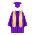 thumbnail image 1 of Preschool and Kindergarten Graduation Outfits Kids School Uniforms with Tassel Cap Gown Boys Girls 2024 Sets (4 Years, Purple), 1 of 2