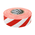 thumbnail interactive-video image 1 of Presco Stripe Flagging Tape – 1-3/16" X 300 Ft, White/Red Stripe, Made In USA 1 of 4