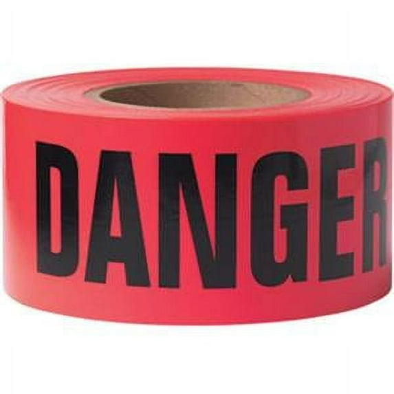Presco Barricade Tape, 3 mil, "Fire Line Do Not Cross", Yellow, 1/Roll (4 Rolls)