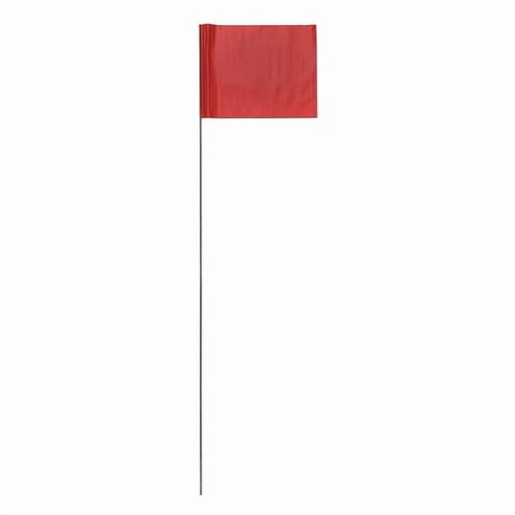 Presco Marking Flag, PVC, Solid, 4" L., 100 PK 4530R-200