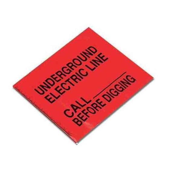 Presco Marking Flag,Red,Electric Line,PVC,PK100 4521RBK3571-200