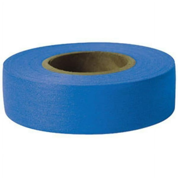 Presco Solid-Color Roll Flagging, PresGlo, Taffeta, 1 3/16" x 150', Blue Glo 12/Case (10 Cases)