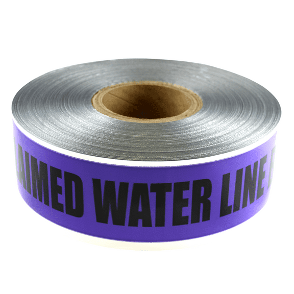 Presco Underground Detectable Tape: 2 in. x 1000 ft. (Purple with Black "CAUTION BURIED RECLAIMED WATER LINE BELOW" printing)