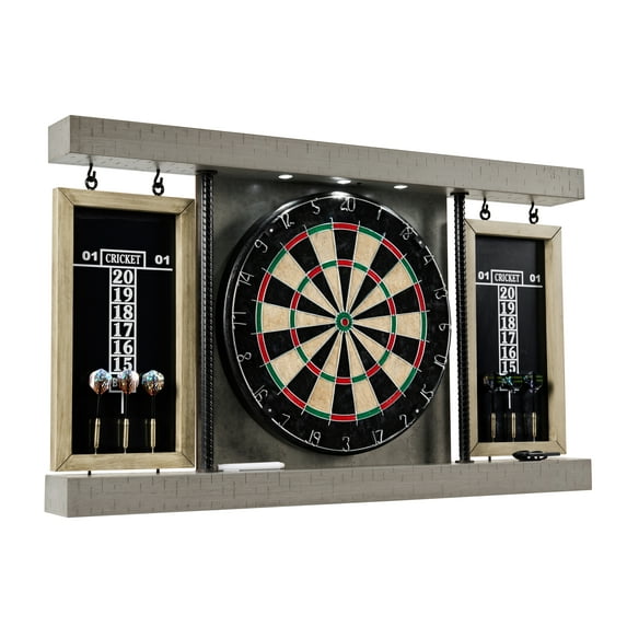 Prescott Bristle Dartboard Cabinet Set, Official Size Dart Board, by Barrington Billiards