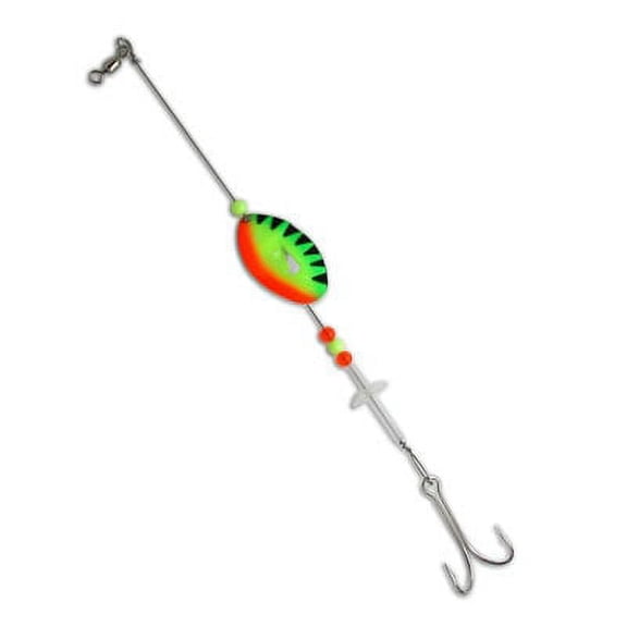 Prescott Spinner June Bug Strip-On Rig 8" Steel Lead 1-3/4" Blade - Fire Tiger