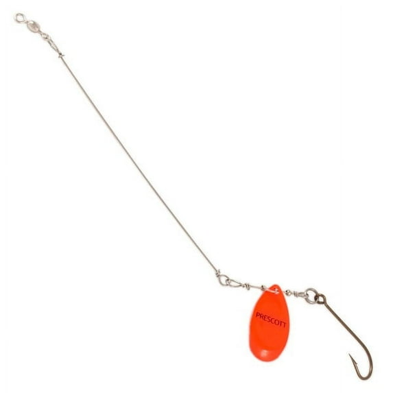 Prescott Spinner Original Series 6" Leader 1-1/4" Prescott Blade - Fl. Red