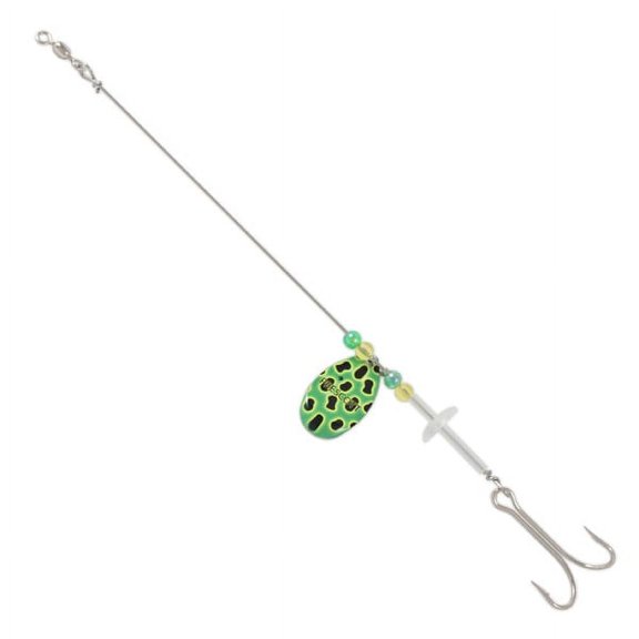 Prescott Spinner Strip-On Rig 6" Leader 1-1/4" Prescott Blade 2/0 Hook - Kermit