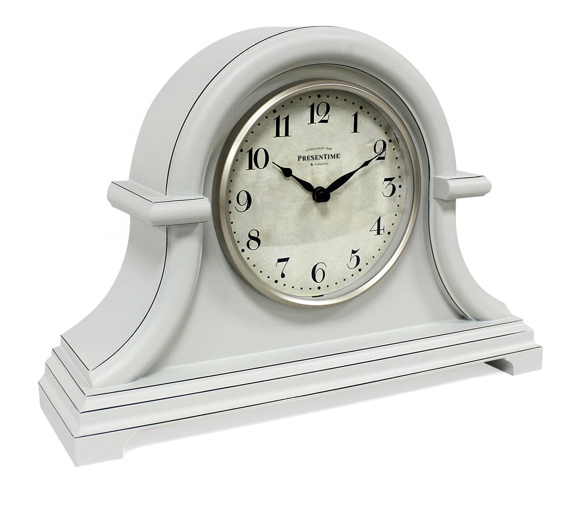 PresenTime & Co Vintage Farmhouse Table Clock Series Napoleon Mantel ...