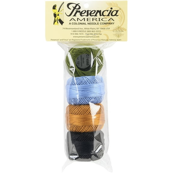 Presencia America Perle Cotton Balls Sampler 77yd-Bertie's Spring 4/Pkg, Pk 1